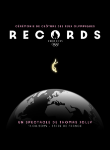 Affiche cérémonie clôture records paris 2024