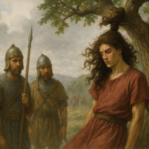 mort absalom tete coince arbre terebinthe bible 2 samuel 18