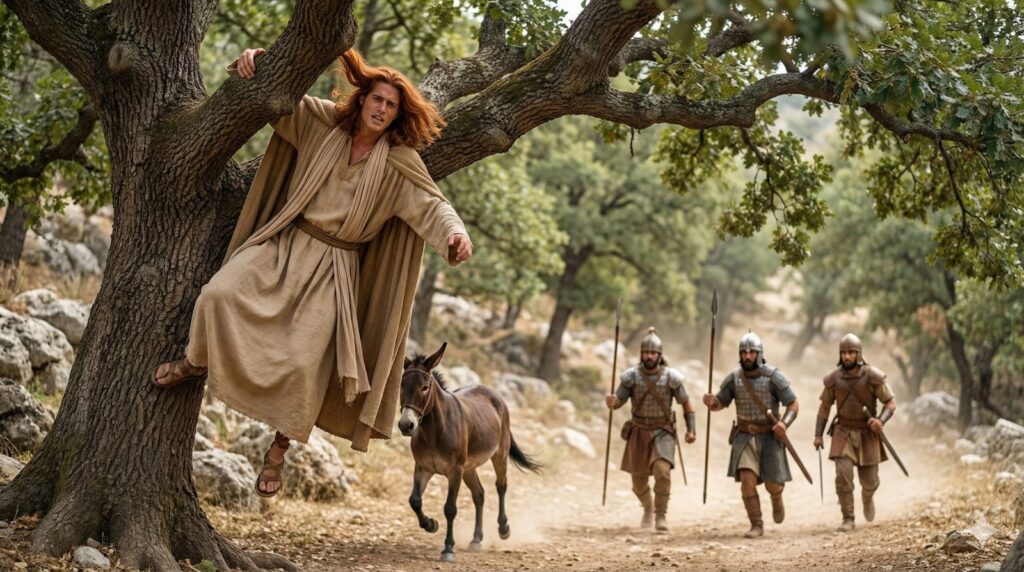 bible 2 samuel 18 mort absalom cheveux arbres