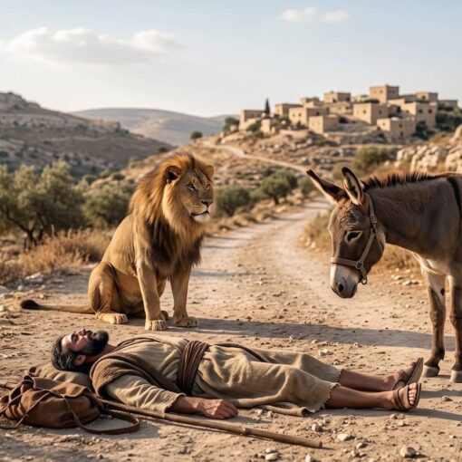 1 rois 13 homme de Dieu ane lion bible