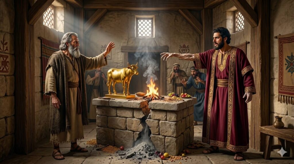 1 rois 13 punition roi jeroboam peche idolatrie bible